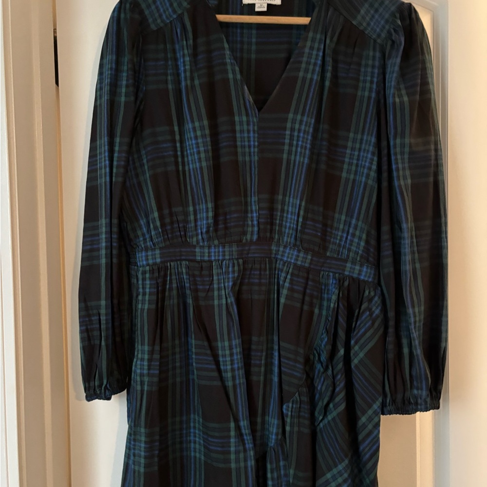 Elegant Long Sleeve Plaid Dress